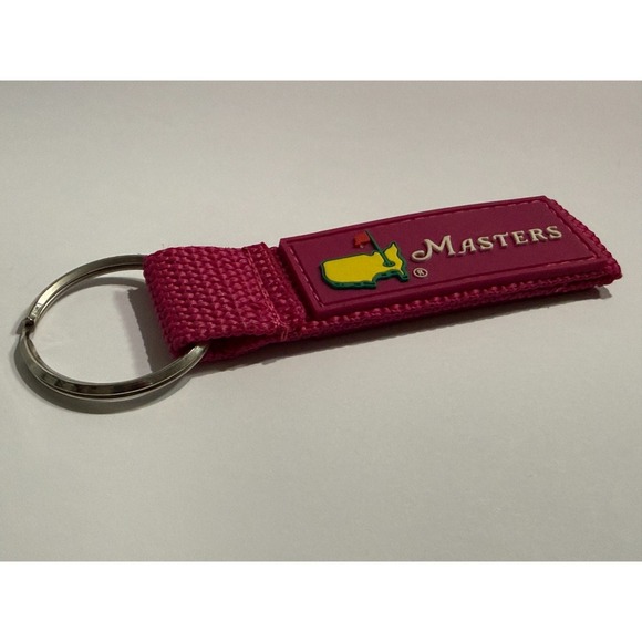 VTG NWOT Authentic Masters Dark Pink Key Fob Augusta Golf Club Key Chain - Picture 3 of 6